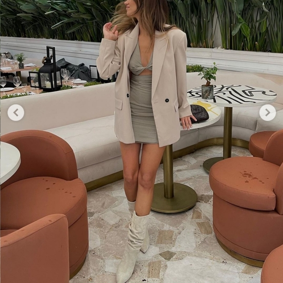 ZARA * CUT OUT LINEN BLEND DRESS - Picture 5 of 7